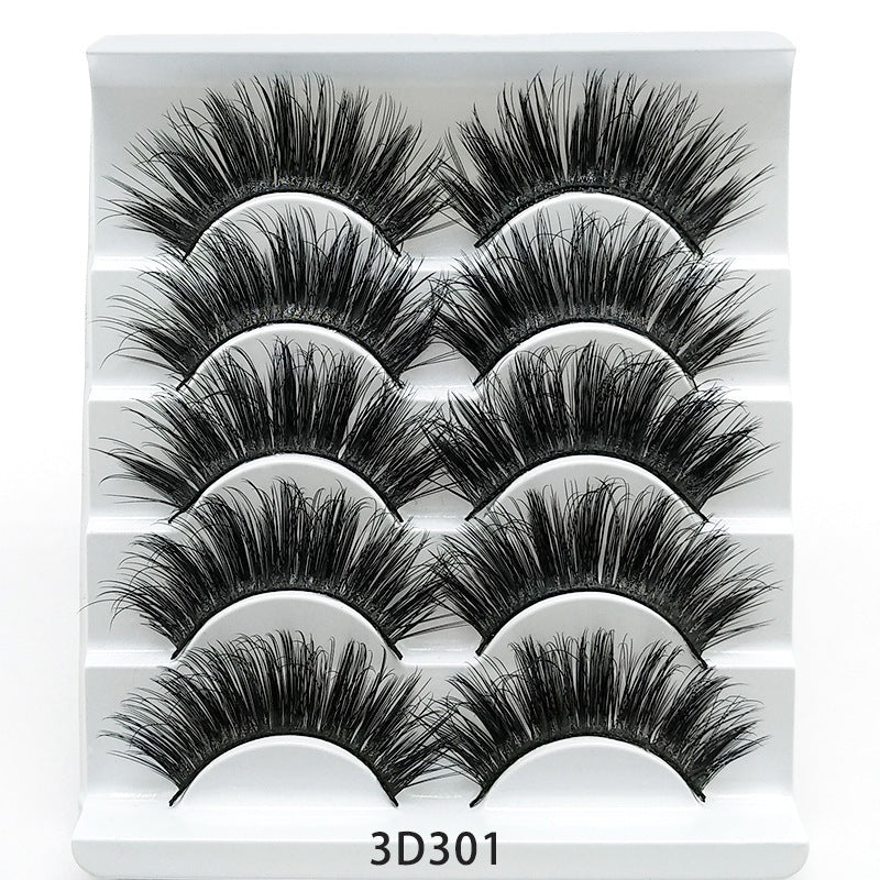 Faux Cils 3D Imitation Vison - Lot de 5 Paires