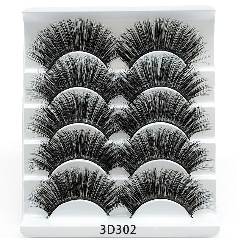 Faux Cils 3D Imitation Vison - Lot de 5 Paires