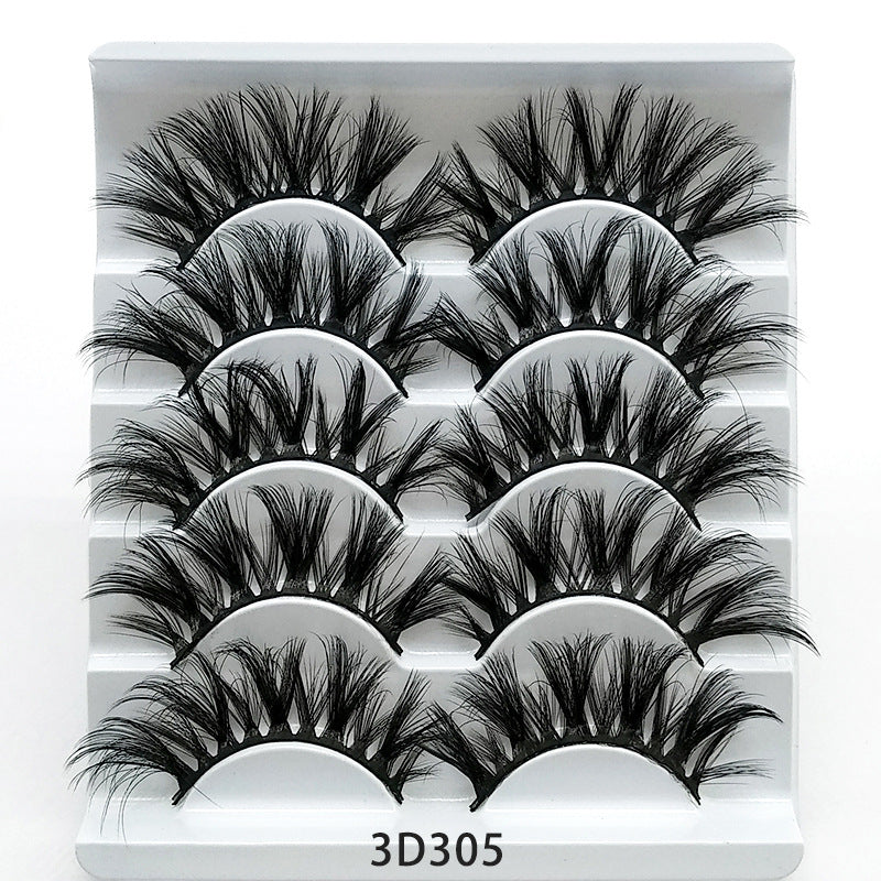 Faux Cils 3D Imitation Vison - Lot de 5 Paires