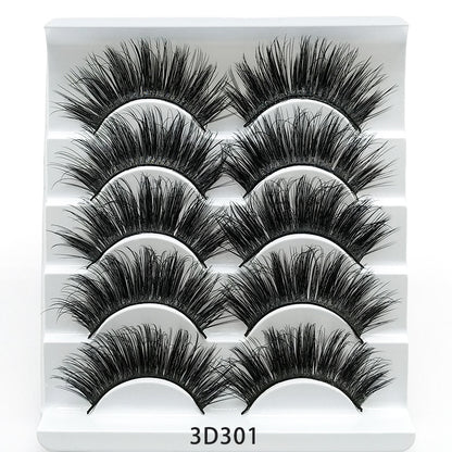 Faux Cils 3D Imitation Vison - Lot de 5 Paires