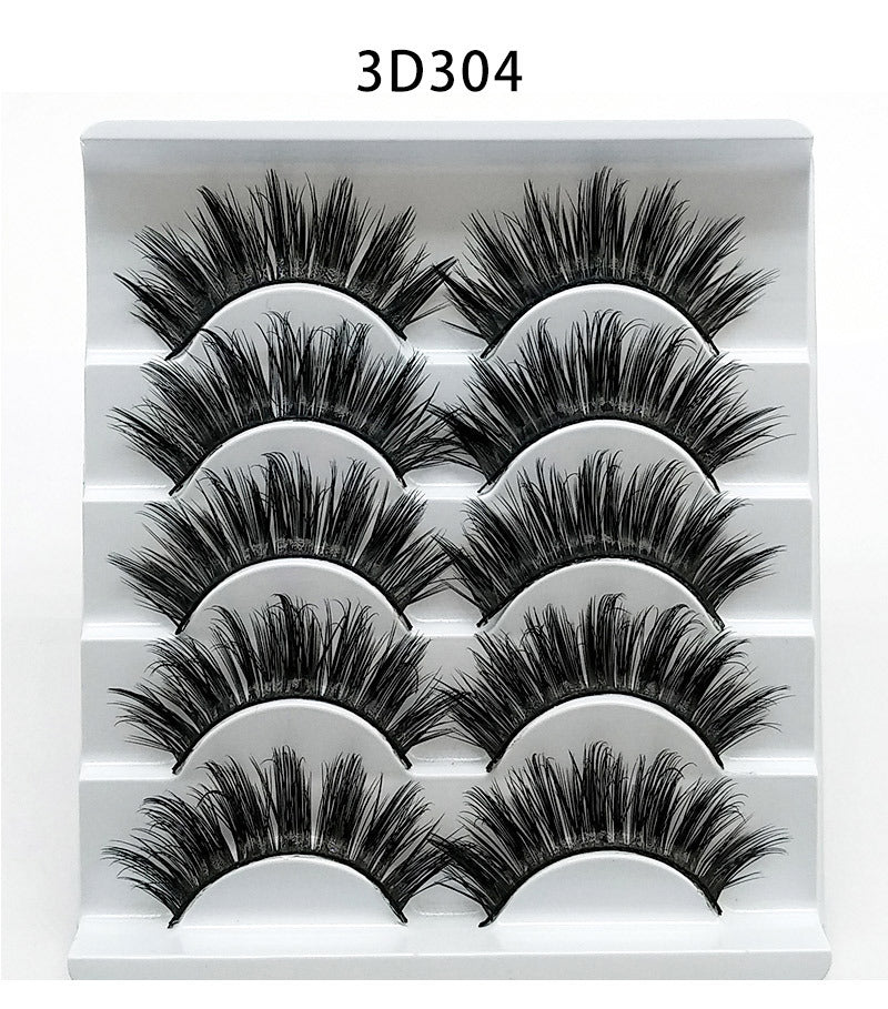 Faux Cils 3D Imitation Vison - Lot de 5 Paires