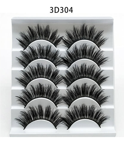 Faux Cils 3D Imitation Vison - Lot de 5 Paires
