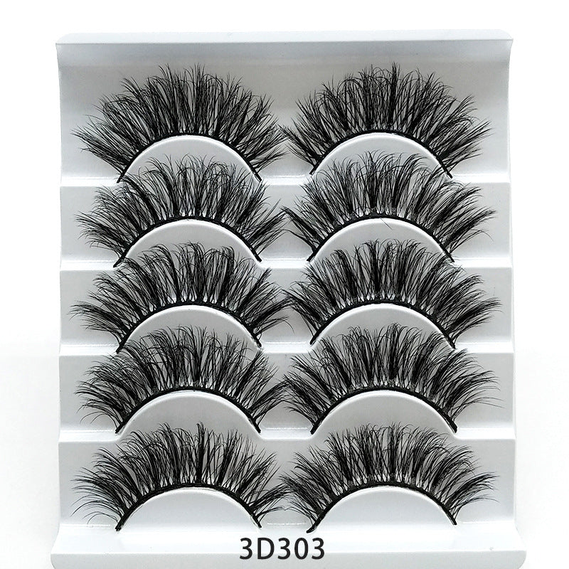 Faux Cils 3D Imitation Vison - Lot de 5 Paires