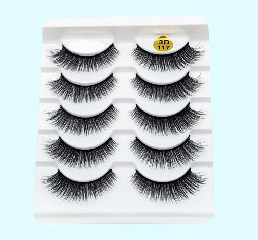 Faux Cils 3D Imitation Vison - Lot de 5 Paires