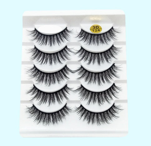Faux Cils 3D Imitation Vison - Lot de 5 Paires