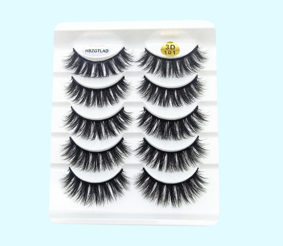 Faux Cils 3D Imitation Vison - Lot de 5 Paires