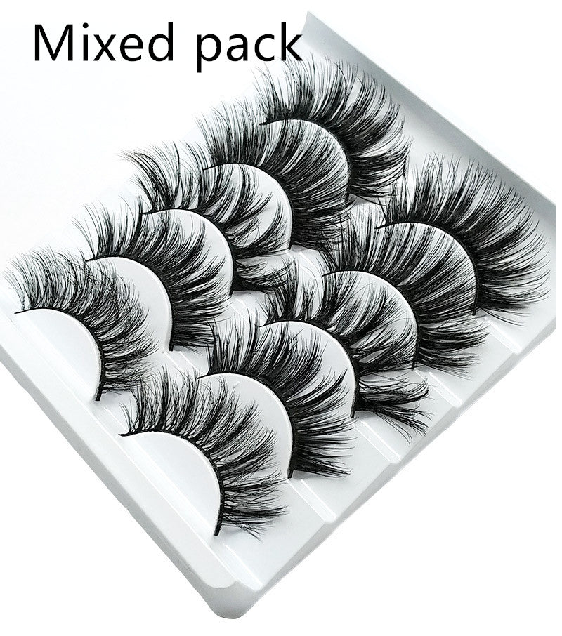 Faux Cils 3D Imitation Vison - Lot de 5 Paires