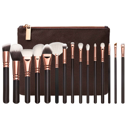 Set 15 Pinceaux Maquillage Professionnels avec Pochette