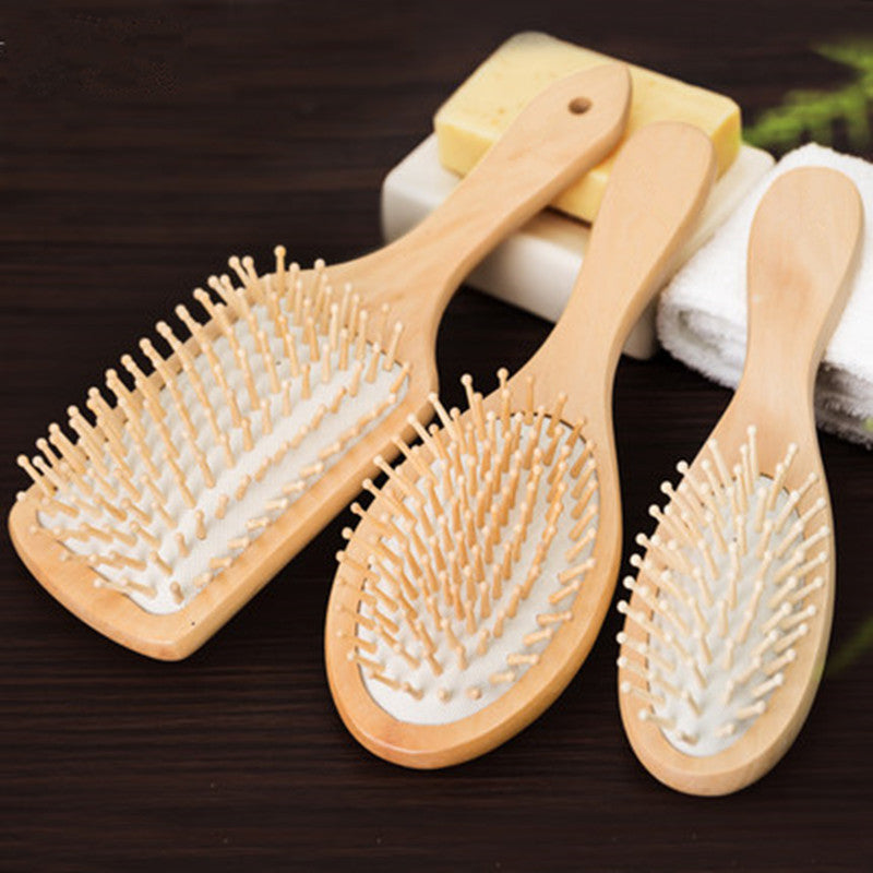 Peigne Bois Massage Professionnel - Brosse Paddle Anti-Chute