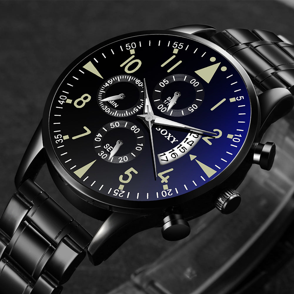 Montre Homme Chronographe Acier Inoxydable - Luxe & Élégance