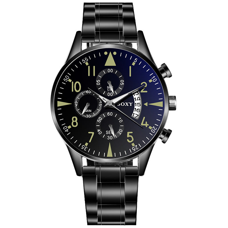 Montre Homme Chronographe Acier Inoxydable - Luxe & Élégance