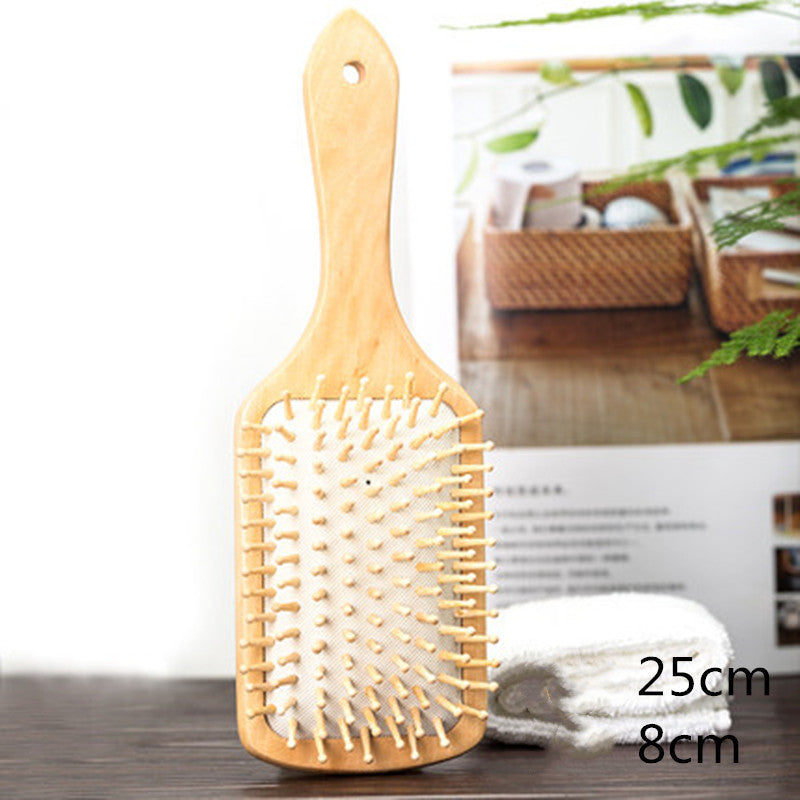 Peigne Bois Massage Professionnel - Brosse Paddle Anti-Chute