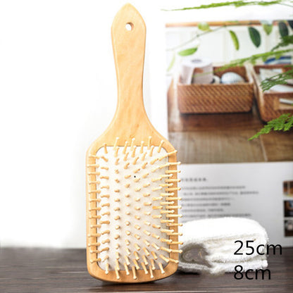 Peigne Bois Massage Professionnel - Brosse Paddle Anti-Chute