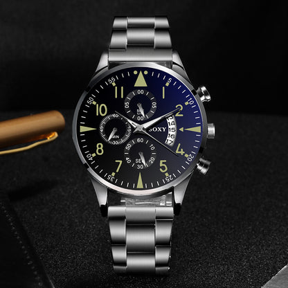 Montre Homme Chronographe Acier Inoxydable - Luxe & Élégance