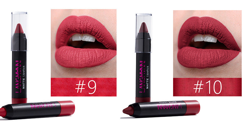 Coffret 12 rouges à lèvres mat - Nuancier des couleurs