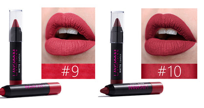Coffret 12 rouges à lèvres mat - Nuancier des couleurs