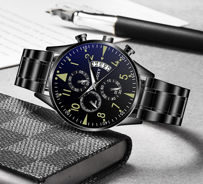 Montre Homme Chronographe Acier Inoxydable - Luxe & Élégance