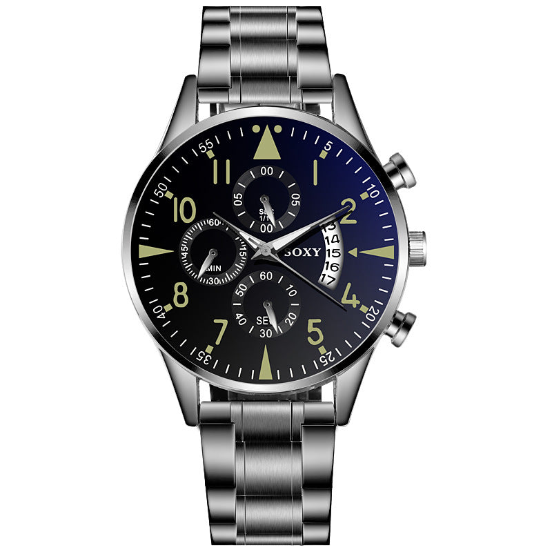 Montre Homme Chronographe Acier Inoxydable - Luxe & Élégance