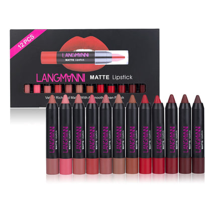 Coffret 12 rouges à lèvres mat - Collection complète