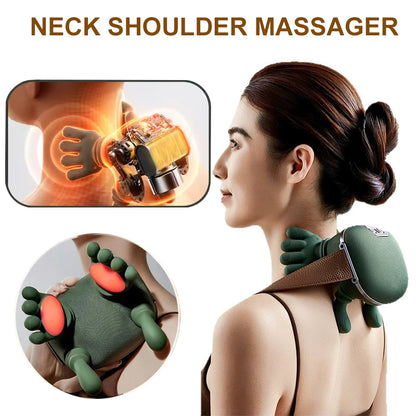 Masseur Électrique Cou Épaules Sans Fil - Pétrissage Relaxant