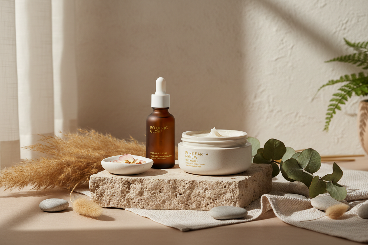 Image cosmétiques naturels premium